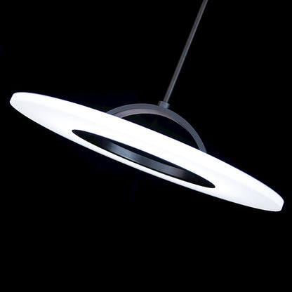 dweLED Elektron LED 1 Light Semi-Flush Mount 3000K, Black/White