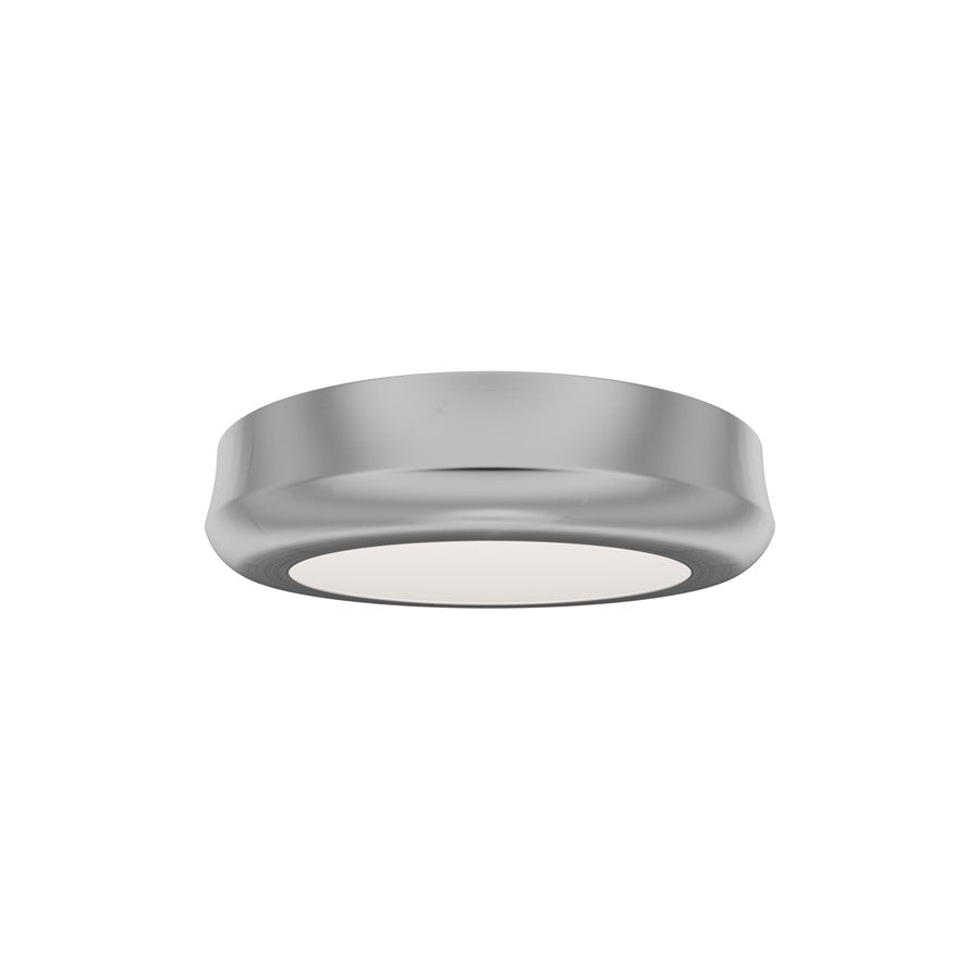 dweLED Parthenon 1Lt 5" Flush Mount/2700K, Brushed Nickel/White - FM-37505-27-BN