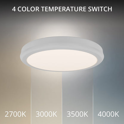 dweLED Parthenon 1 Light 10" Flush Mount/2700K, White/White