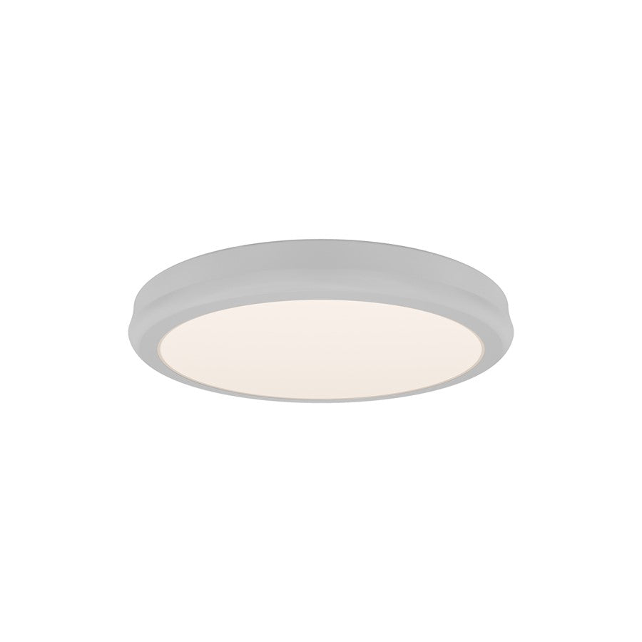 dweLED Parthenon 1 Light 10" Flush Mount/3500K, White/White - FM-37510-35-WT