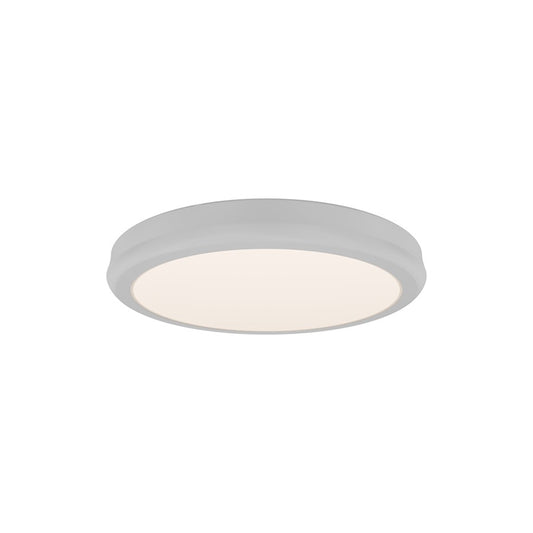 dweLED Parthenon 1 Light 10" Flush Mount/4000K, White/White - FM-37510-40-WT