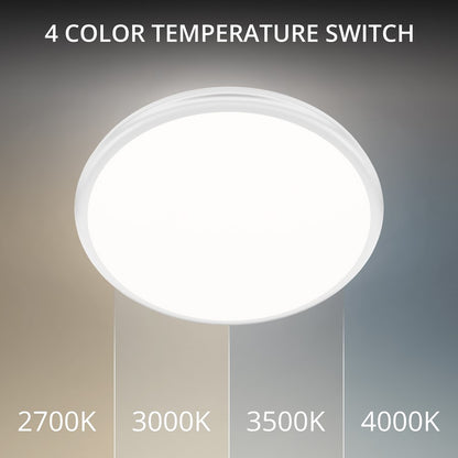 dweLED Parthenon 1 Light 15" Flush Mount/2700K, White/White