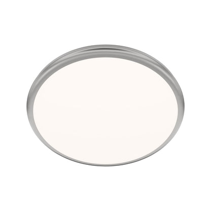 dweLED Parthenon 1Lt 15" Flush Mount/3500K, Nickel/White - FM-37515-35-BN