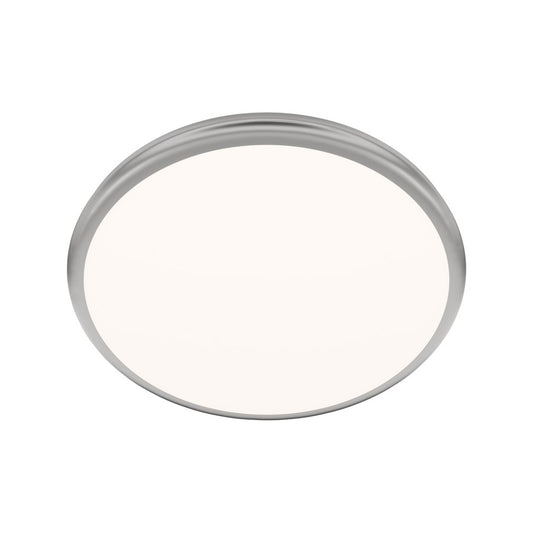 dweLED Parthenon 1Lt 15" Flush Mount/4000K, Nickel/White - FM-37515-40-BN