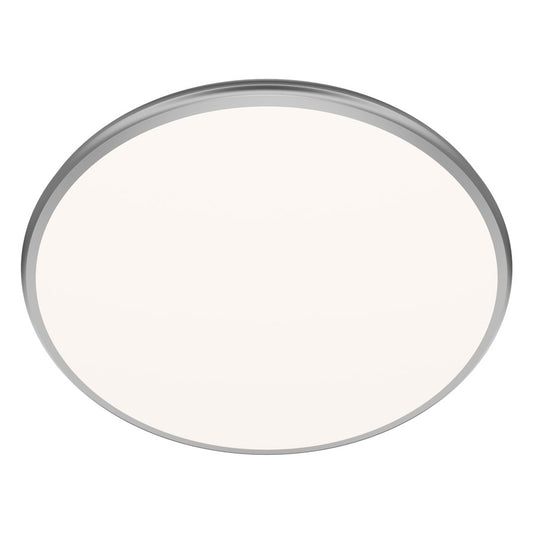 dweLED Parthenon 1Lt 22" Flush Mount/3500K, Nickel/White - FM-37522-35-BN