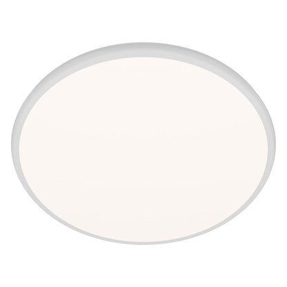 dweLED Parthenon 1 Light 22" Flush Mount/3500K, White/White - FM-37522-35-WT