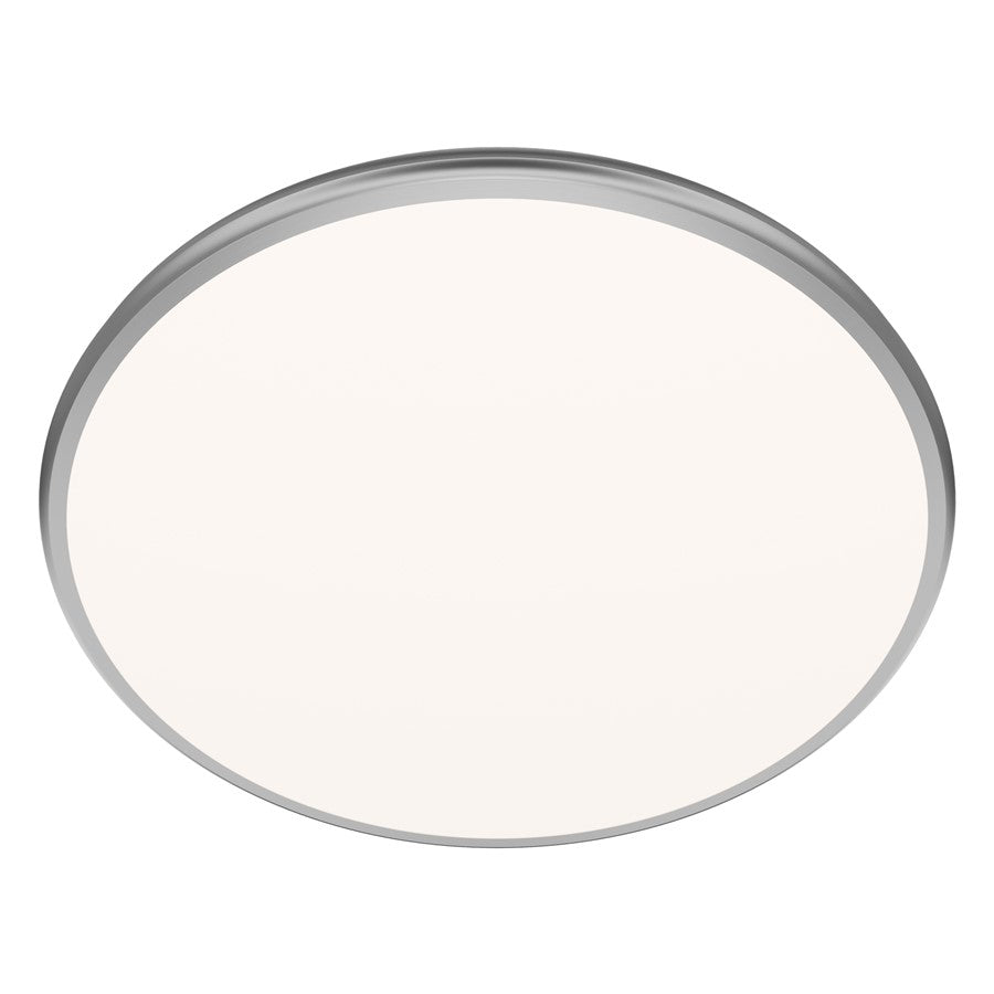 dweLED Parthenon 1Lt 22" Flush Mount/4000K, Nickel/White - FM-37522-40-BN