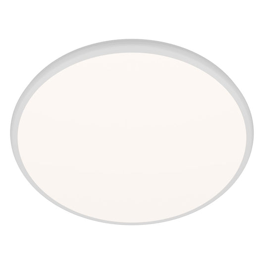 dweLED Parthenon 1 Light 22" Flush Mount/4000K, White/White - FM-37522-40-WT