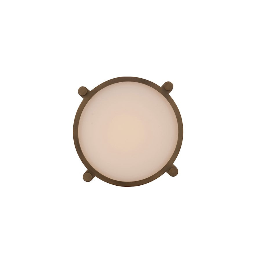 dweLED Wright LED 1 Light Flush Mount 3000K, Opal