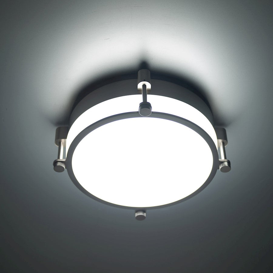 dweLED Wright LED 1 Light Flush Mount 3000K, Opal