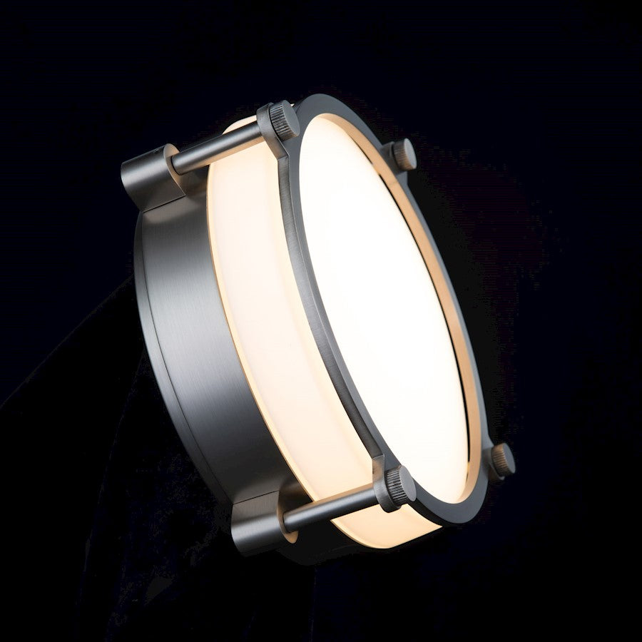 dweLED Wright LED 1 Light Flush Mount 3000K, Opal
