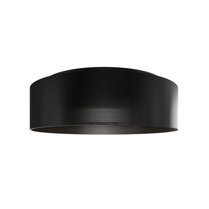 dweLED Grille 1 Light 18" Flush Mount/2700K, Black/Frosted - FM-57518-27-BK