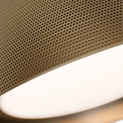 dweLED Grille 1 Light 18" Flush Mount/3000K, Aged Brass/Frosted