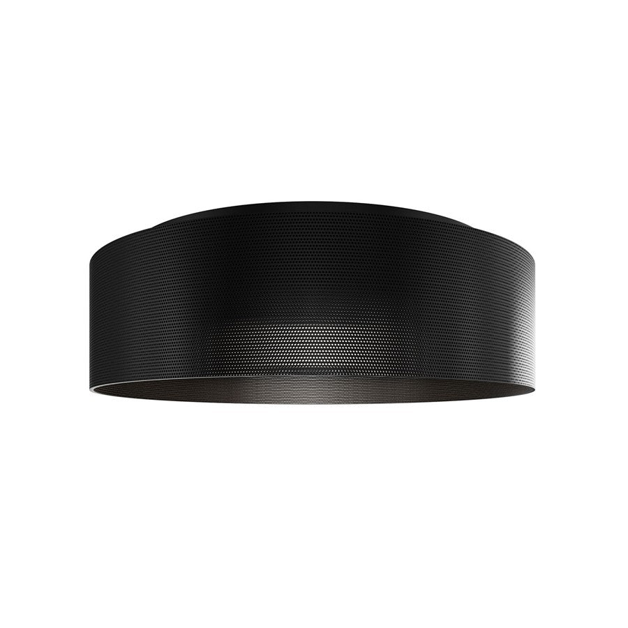 dweLED Grille 1 Light 18" Flush Mount/3000K, Black/Frosted - FM-57518-30-BK