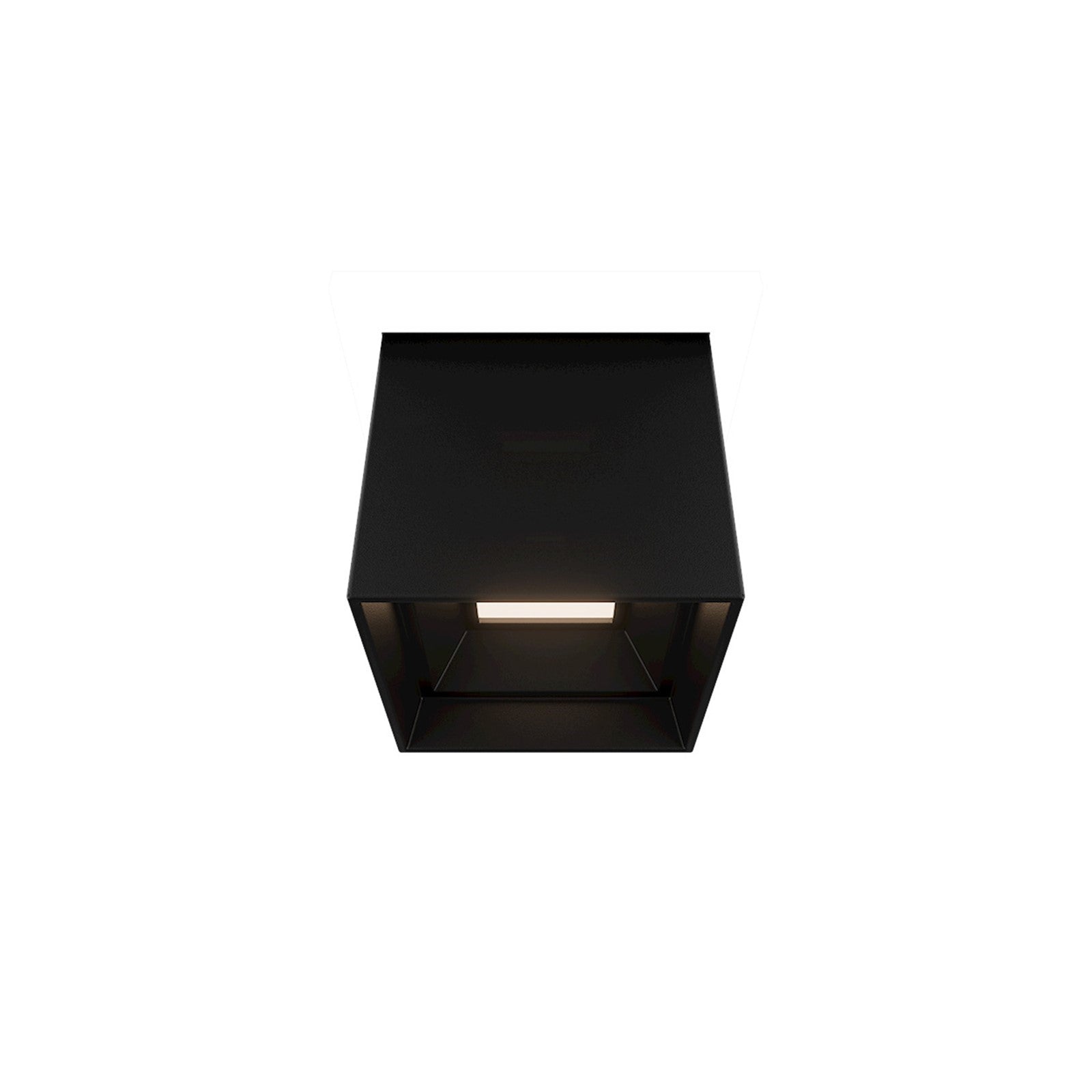 WAC Lighting Downtown 3in 1-Light Outdoor Flush Mount | Contemporary Black Aluminum and Clear Glass | Covered Patio & Entryway | 3 | Model FM-W47203-40-BK