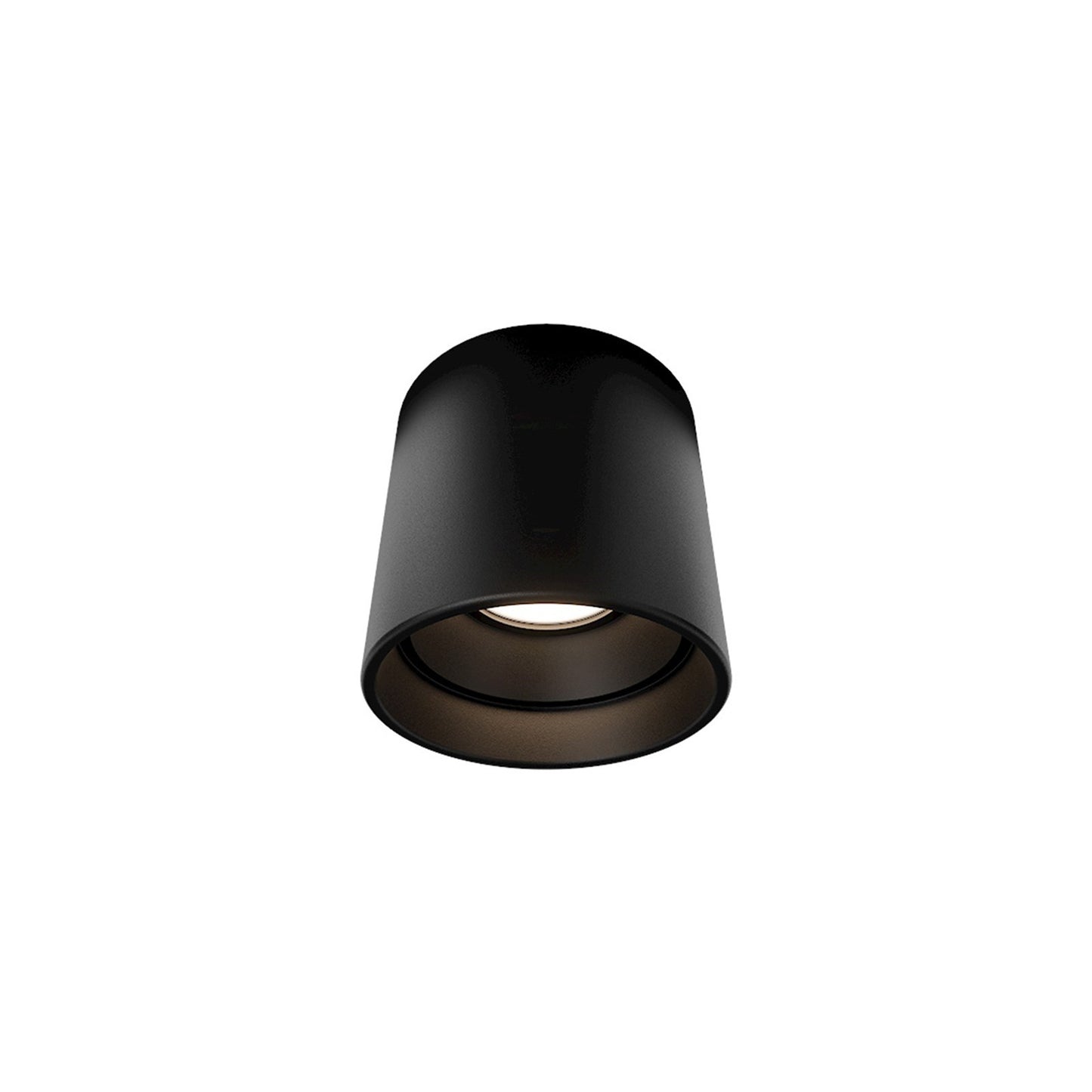 WAC Lighting Downtown 3.5in 1-Light Outdoor Flush Mount | Contemporary Black Aluminum and Clear Glass | Covered Porch & Patio | Model FM-W47204-30-BK