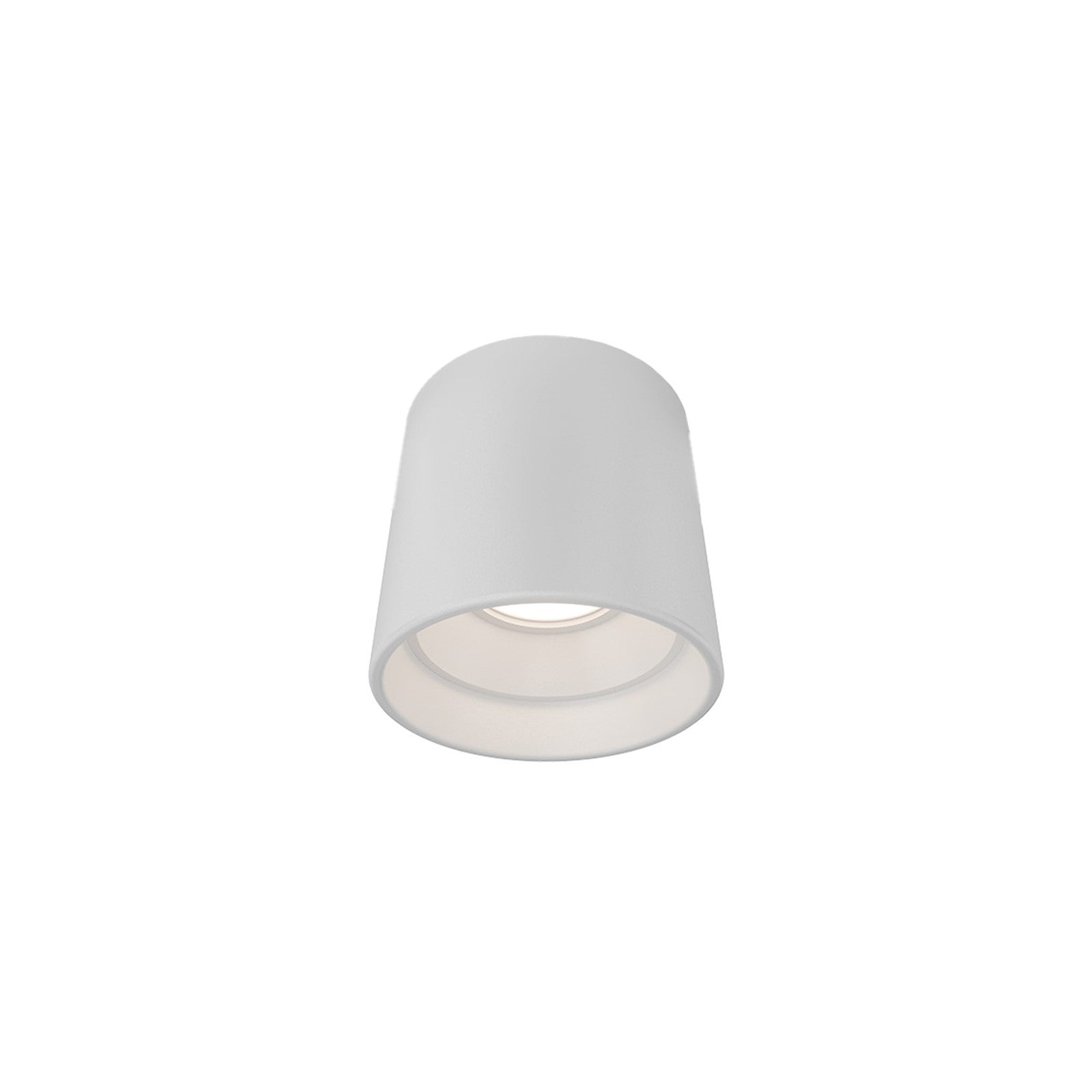 WAC dweLED Downtown 1Lt 3.5" Outdoor Flush Mt/30K, Wht/Clr