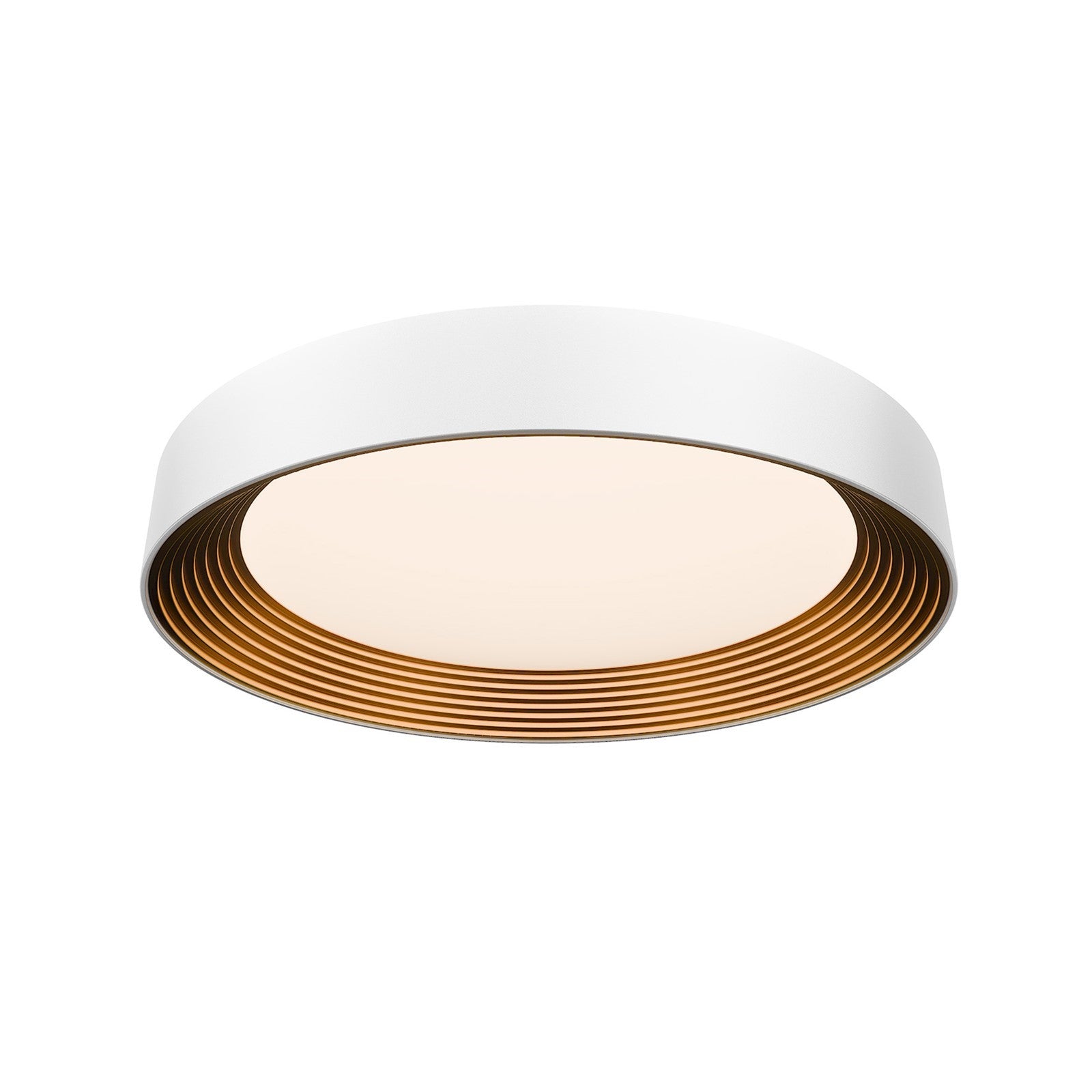 WAC dweLED Gaston 1 Light 26" Flush Mount, White Gold/Frosted