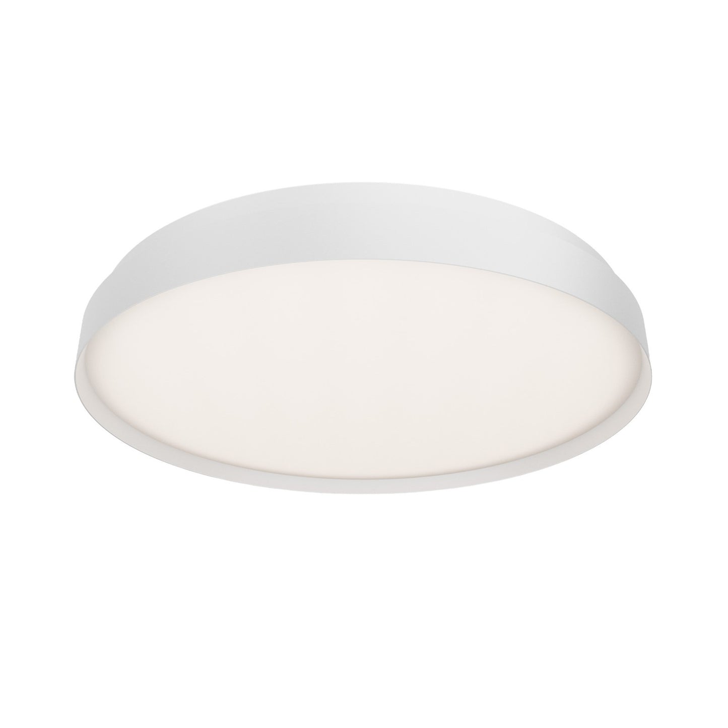 WAC Lighting Ringsley 32in 1-Light Flush Mount | Modern White Aluminum and Frosted Acrylic | Bedroom & Hallway | 3.8 x 31.5 in | Model FM702632-TWA-WT