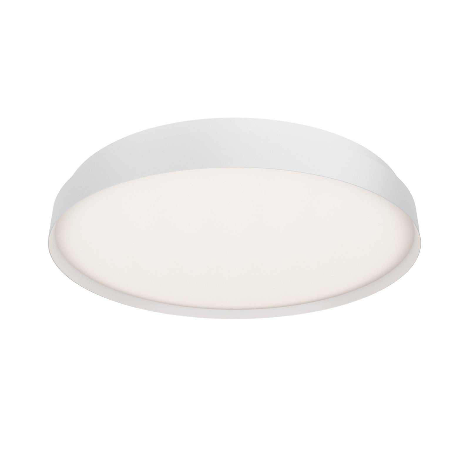 WAC Lighting Ringsley 32in 1-Light Flush Mount | Modern White Aluminum and Frosted Acrylic | Bedroom & Hallway | 3.8 x 31.5 in | Model FM702632-TWA-WT