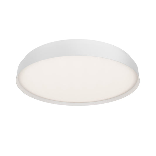 WAC Lighting Ringsley 32in 1-Light Flush Mount | Modern White Aluminum and Frosted Acrylic | Bedroom & Hallway | 3.8 x 31.5 in | Model FM702632-TWA-WT