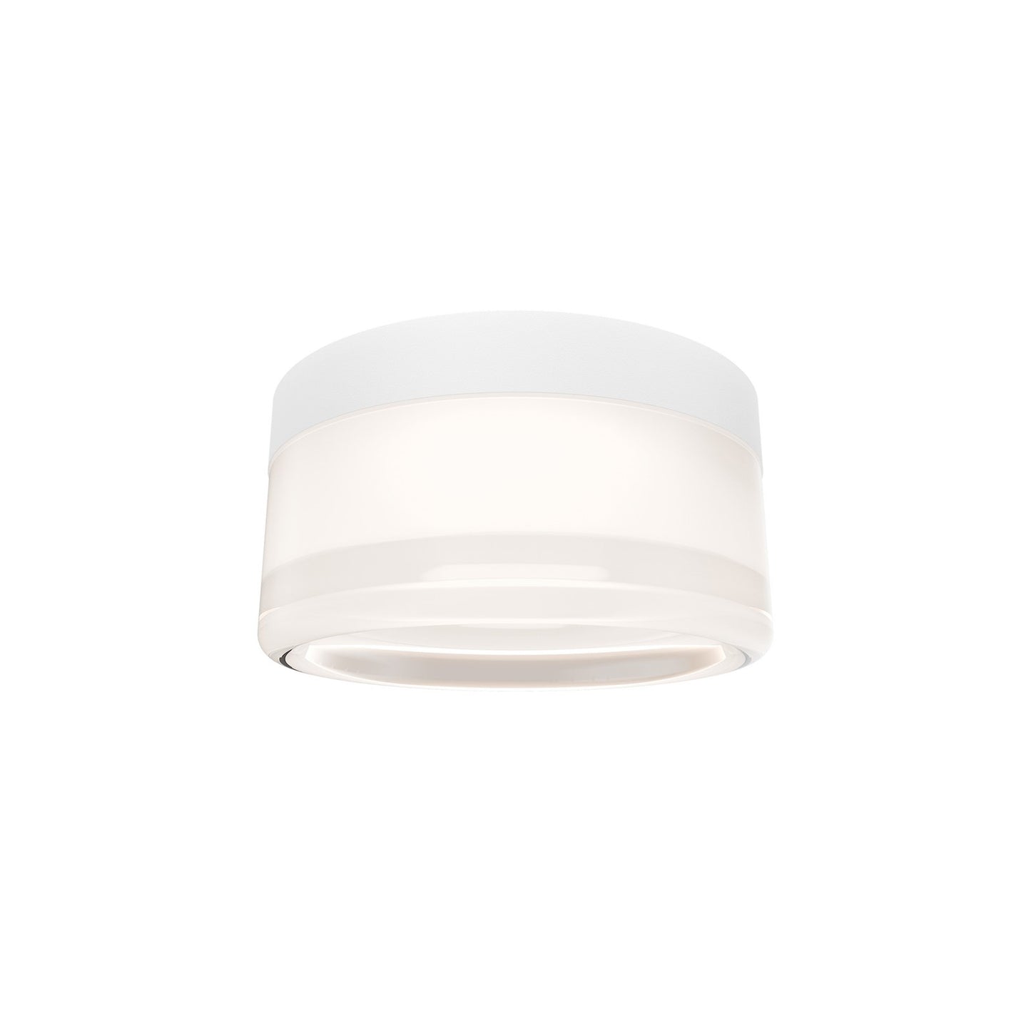 WAC dweLED Balto II 1Lt 5" Outdoor Flush Mt, Wht/Frosted