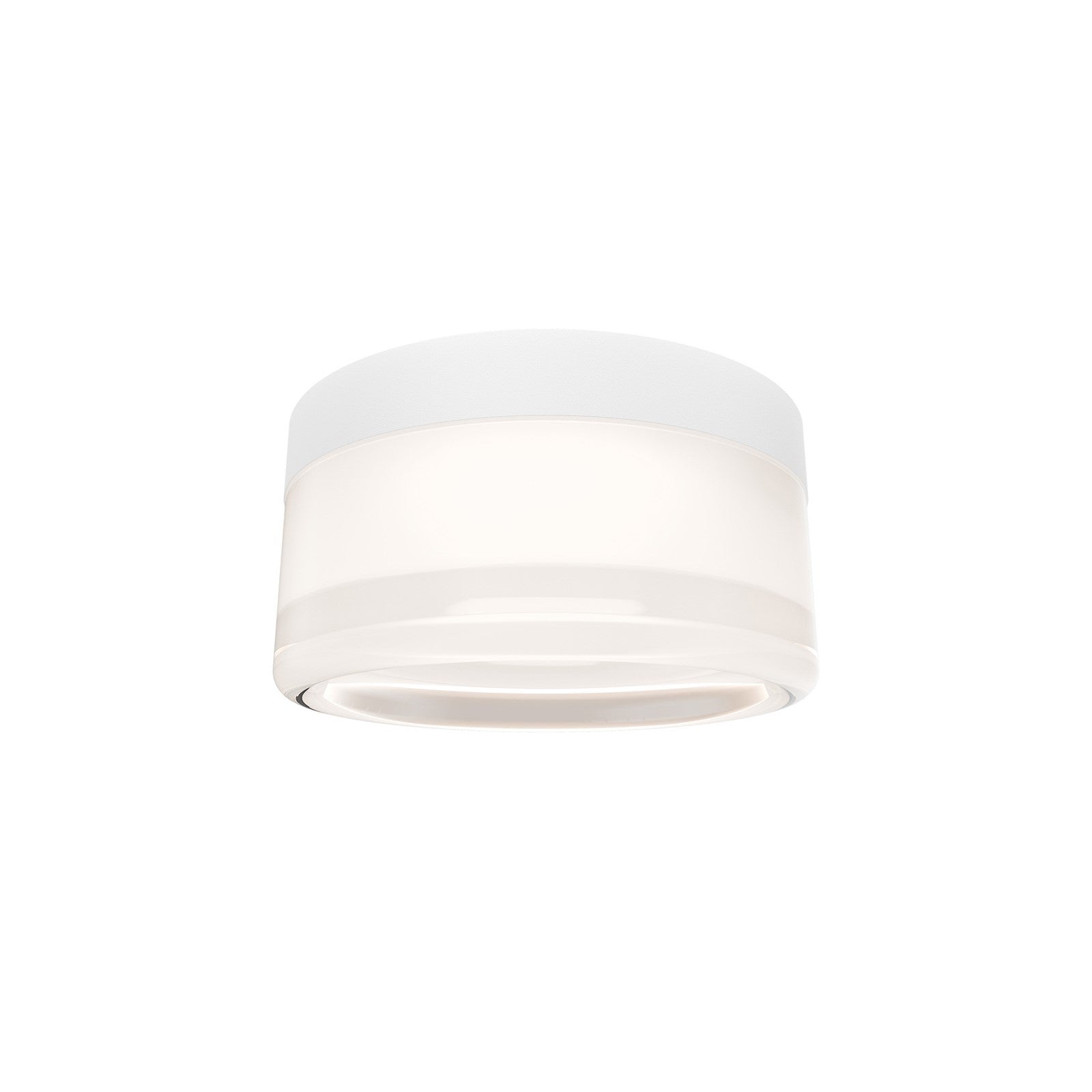 WAC dweLED Balto II 1Lt 5" Outdoor Flush Mt, Wht/Frosted