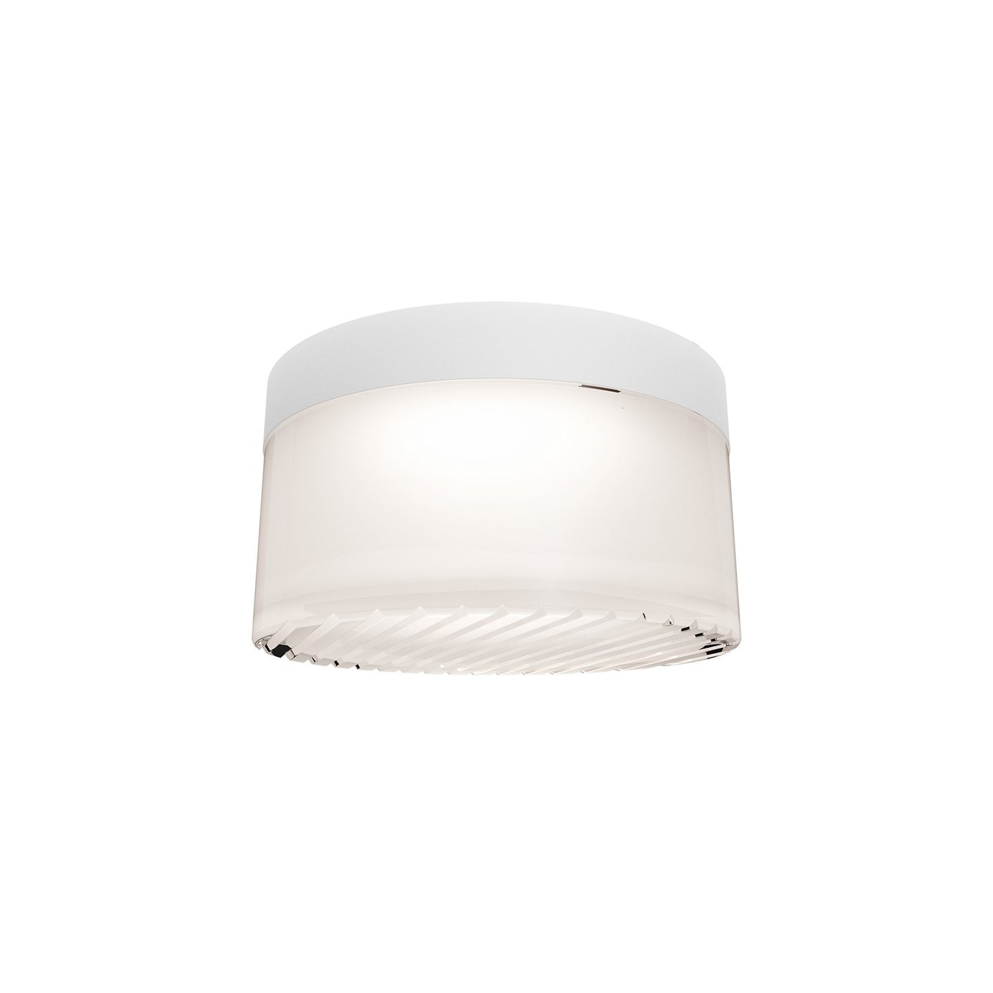 WAC Lighting Balto III 5in 1-Light Outdoor Flush Mount | Modern White Aluminum and Frosted PC Diffuser | Covered Patio & Sauna | Model FMW705605S-WT