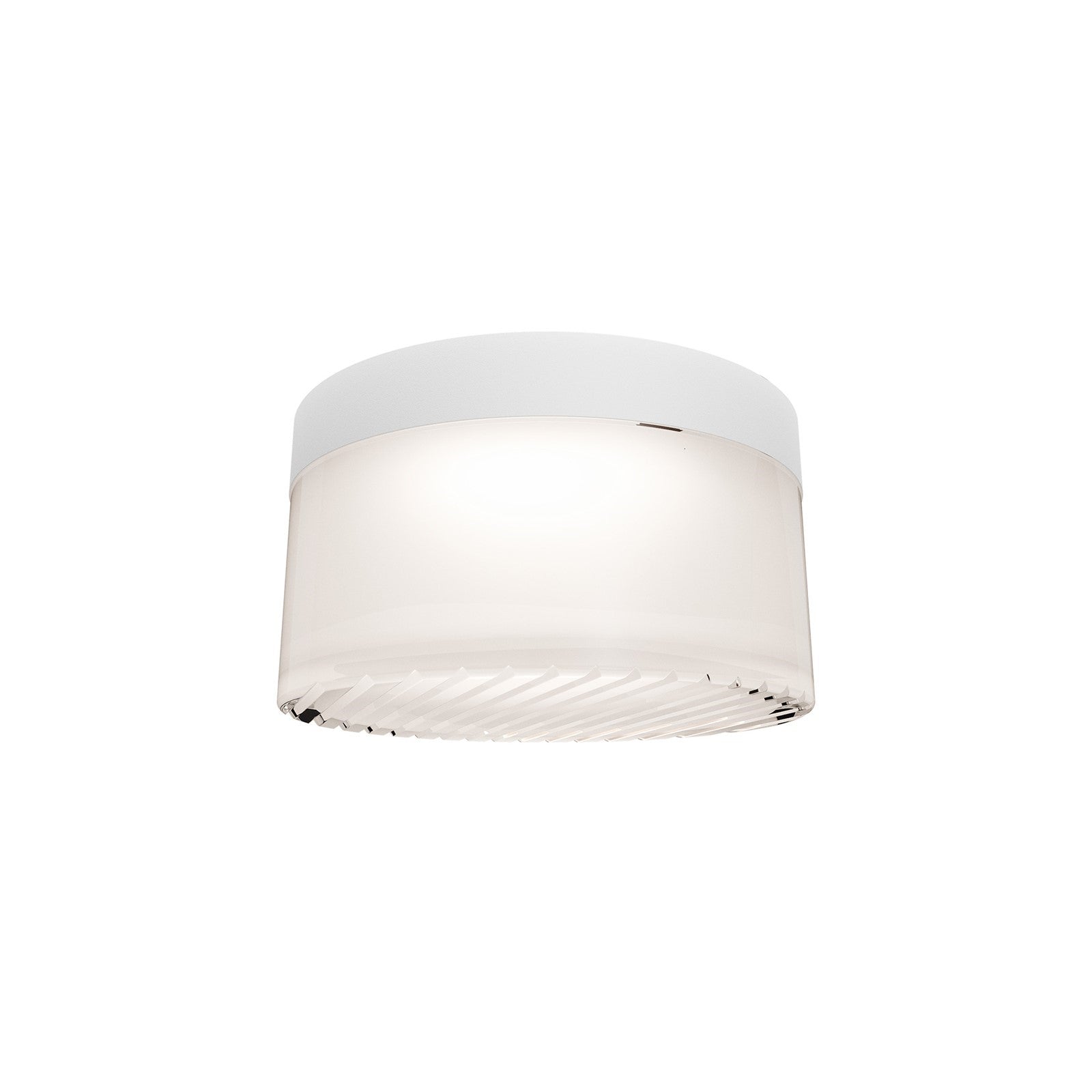WAC Lighting Balto III 5in 1-Light Outdoor Flush Mount | Modern White Aluminum and Frosted PC Diffuser | Covered Patio & Sauna | Model FMW705605S-WT