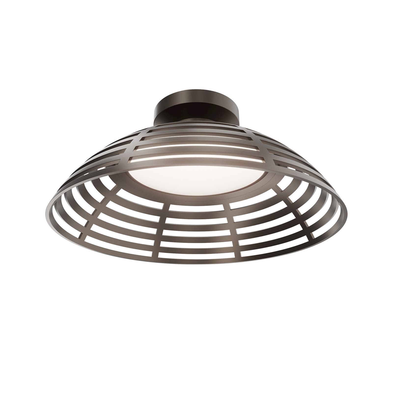 WAC Lighting Corlander 18in 1-Light Outdoor Semi-Flush Mount | Modern Bronze Aluminum and Frosted Acrylic Diffuser | Covered Patio & | Model FMW707618-BZ