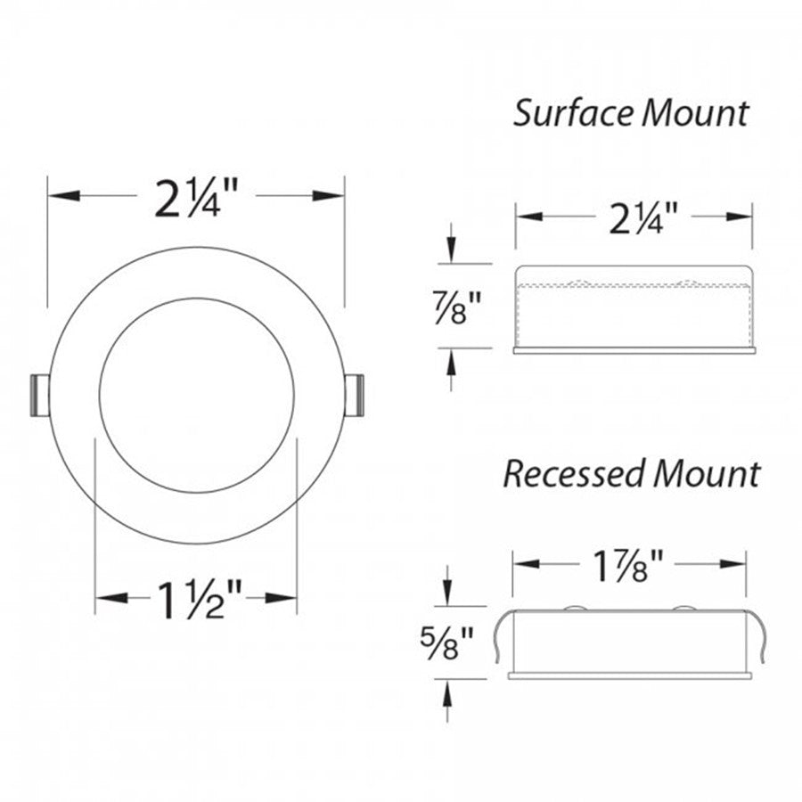 WAC Lighting Round LED Button Light