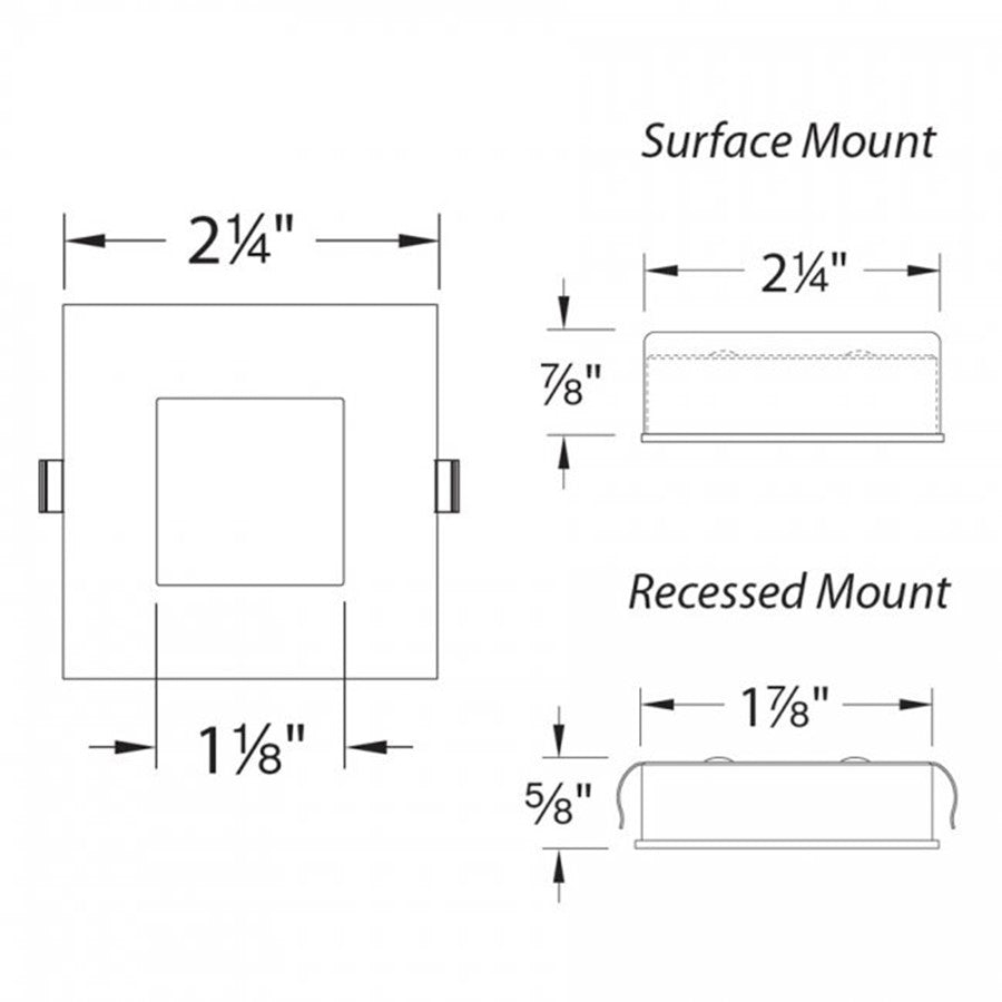 WAC Lighting Square LED Button Light