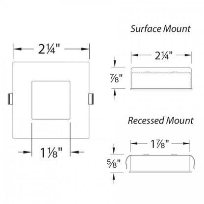 WAC Lighting Square LED Button Light