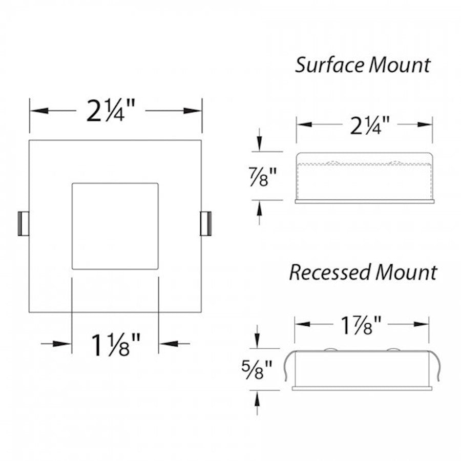 WAC Lighting Square LED Button Light