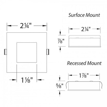 WAC Lighting Square LED Button Light