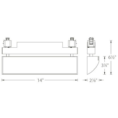 WAC Lighting LED Wall Washer Track Head for J Track Configurations