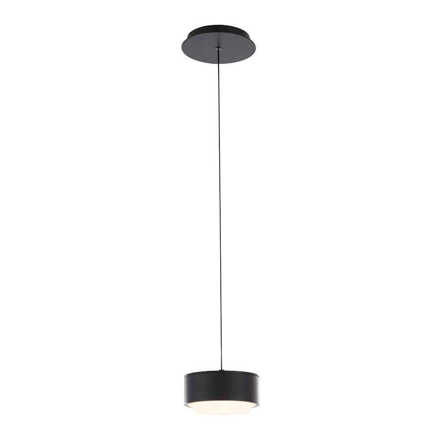 1 Light Pendant 3000K, Black/Opal