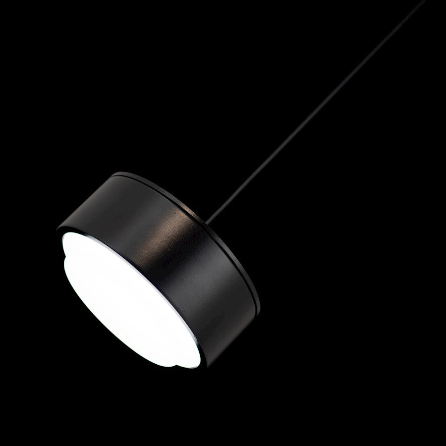 1 Light Pendant 3000K, Black/Opal