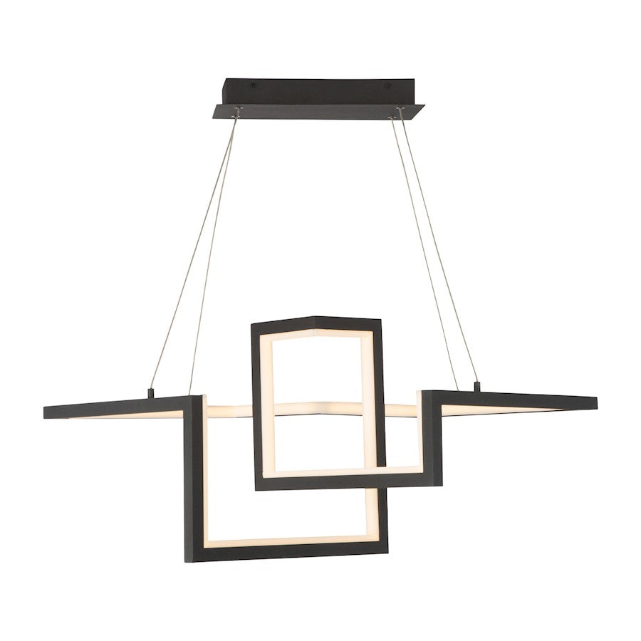 1 Light Pendant 3000K, Black/White
