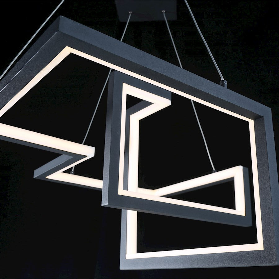 1 Light Pendant 3000K, Black/White
