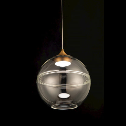 LED 1 Light Pendant 3000K, Aged Brass
