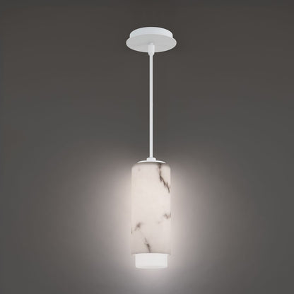 dweLED Aragon 1Lt 5" Mini-Pendant/4000K, White/Alabaster/Frost