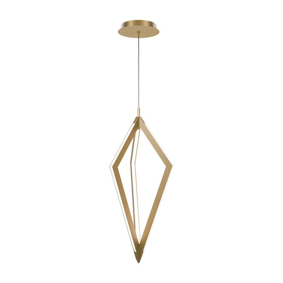 dweLED Tribeca 3 Light 8" Mini-Pendant/2700K, Aged Brass/ - PD-53520-27-AB