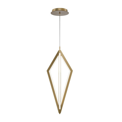 dweLED Tribeca 3 Light 8" Mini-Pendant/3500K, Aged Brass