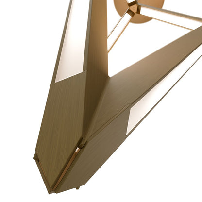 dweLED Tribeca 3 Light 8" Mini-Pendant/3500K, Aged Brass