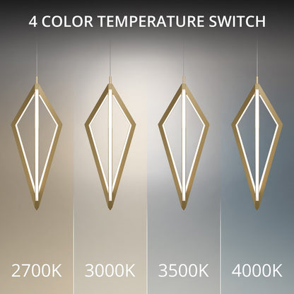dweLED Tribeca 3 Light 8" Mini-Pendant/3500K, Aged Brass