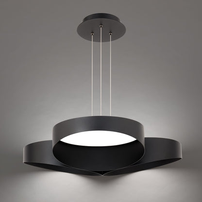 dweLED Triolet 3 Light 36" Pendant/3000K, Black