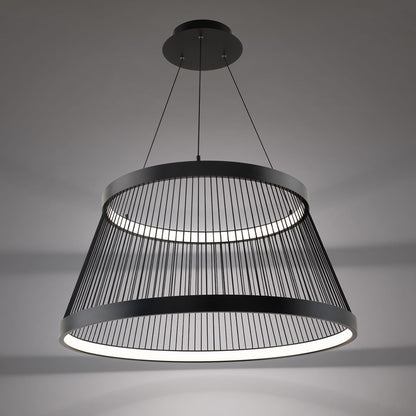 dweLED Grohle 2 Light 32" Pendant/2700K, Black