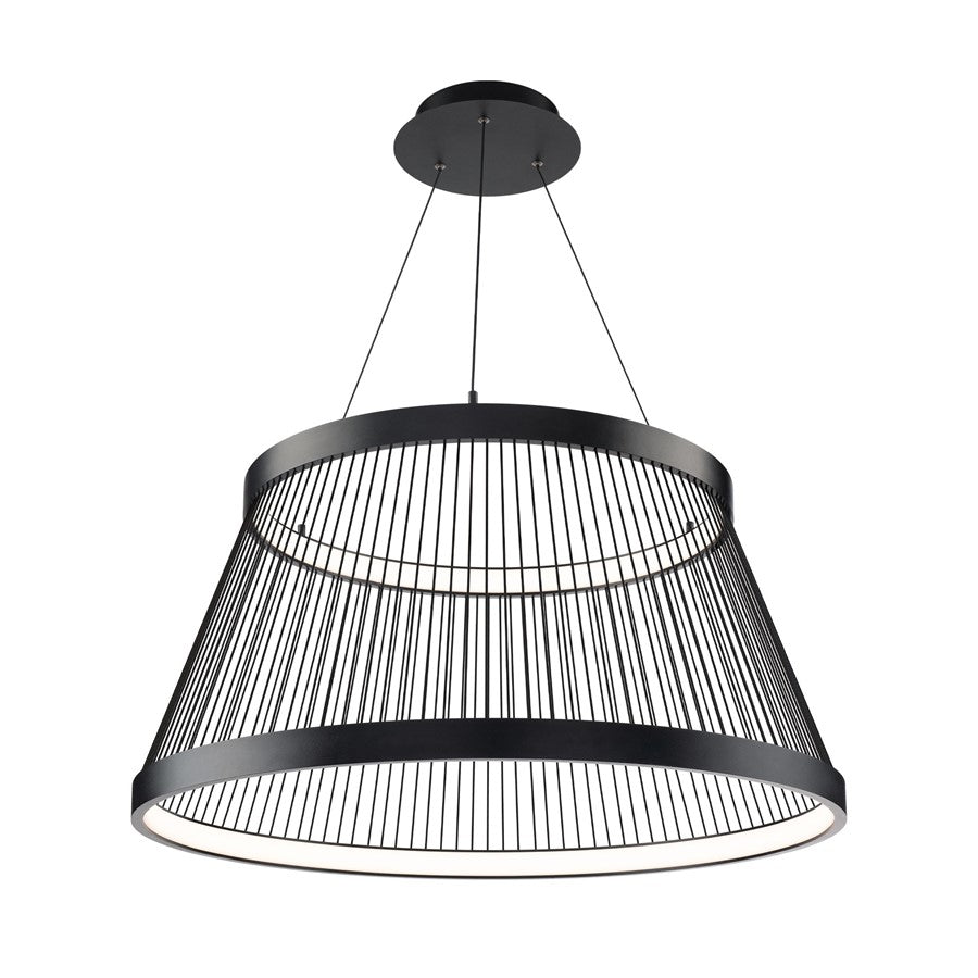 dweLED Grohle 2 Light 32" Pendant/3000K, Black/ - PD-55532-30-BK