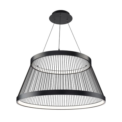 dweLED Grohle 2 Light 32" Pendant/4000K, Black/ - PD-55532-40-BK